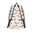 thumbnail image 2 of Picia Dachshund Dog Puppy Printed Canvas Daypack - Stylish and Durable Vintage Compact Backpack - Class, Work, Travel, or Laptop Bookbag,Organized Compartments-Small, 2 of 6