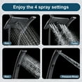 thumbnail image 5 of Bright Showers Shower Head Combo with Two Spray Setting Fixed Shower Head and Two Spray Settings Handheld Shower Head with Grey Face, Oil Rubbed Bronze, 5 of 9