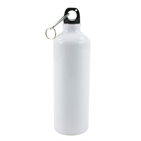 

White Blank Sublimation Water Bottle with Carabiner Aluminum Leakproof Kettle