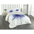 thumbnail image 2 of Ambesonne Nature Quilted Coverlet 3 Pcs, Earth Cornflower, King Size, Navy Blue White, 2 of 4