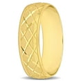 thumbnail image 2 of Men's 6mm Lattice Wedding Band in 14k Yellow Gold, 2 of 5