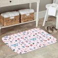 thumbnail image 4 of Pink Butterfly Soft Flannel Bathroom Rug 16"x24", Water Absorbent Non-Slip Bath Mat for Tub and Shower Room, 4 of 9