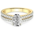 thumbnail image 3 of 4 Carat IGI Certified Oval Shape Lab Grown Diamond Engagement Ring | 14K Yellow Gold |Tosca Secret Halo Double Band Diamond Ring | FG-VS1-VS2 Quality Friendly Diamonds, 3 of 4