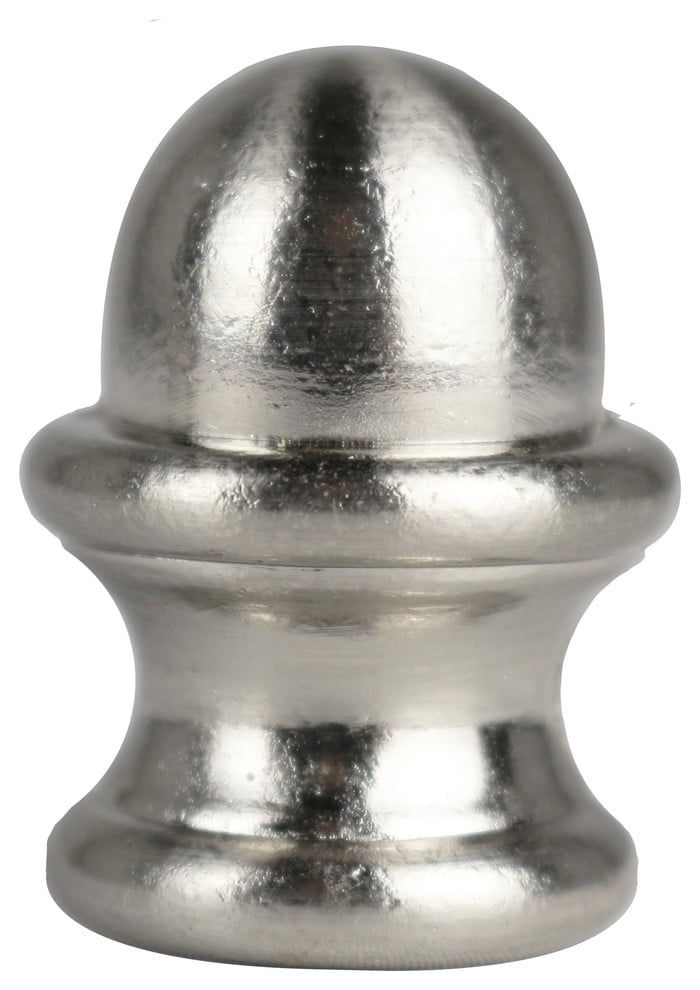 LAMP FINIAL-GLASS LAMP FINIAL-MINI SPEAR-SATIN NICKEL BASE 