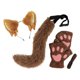 thumbnail image 1 of Accesorios con orejas y cola de gato para vestido de fiesta de cosplay de Lolita, bonitos para espectáculos en el escenario. marrón, 1 of 8