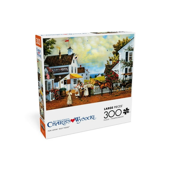Buffalo Games Fun Lovin' Silly Folks 300-Piece 21.25 x 15-Inch Interlocking Jigsaw Puzzle for Adults Ages 14