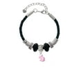 thumbnail image 2 of Delight Jewelry Mini Pink Bunny Lil Sister Celtic Knot Leather Bead Bracelet, 7"+2" Extender, 2 of 4