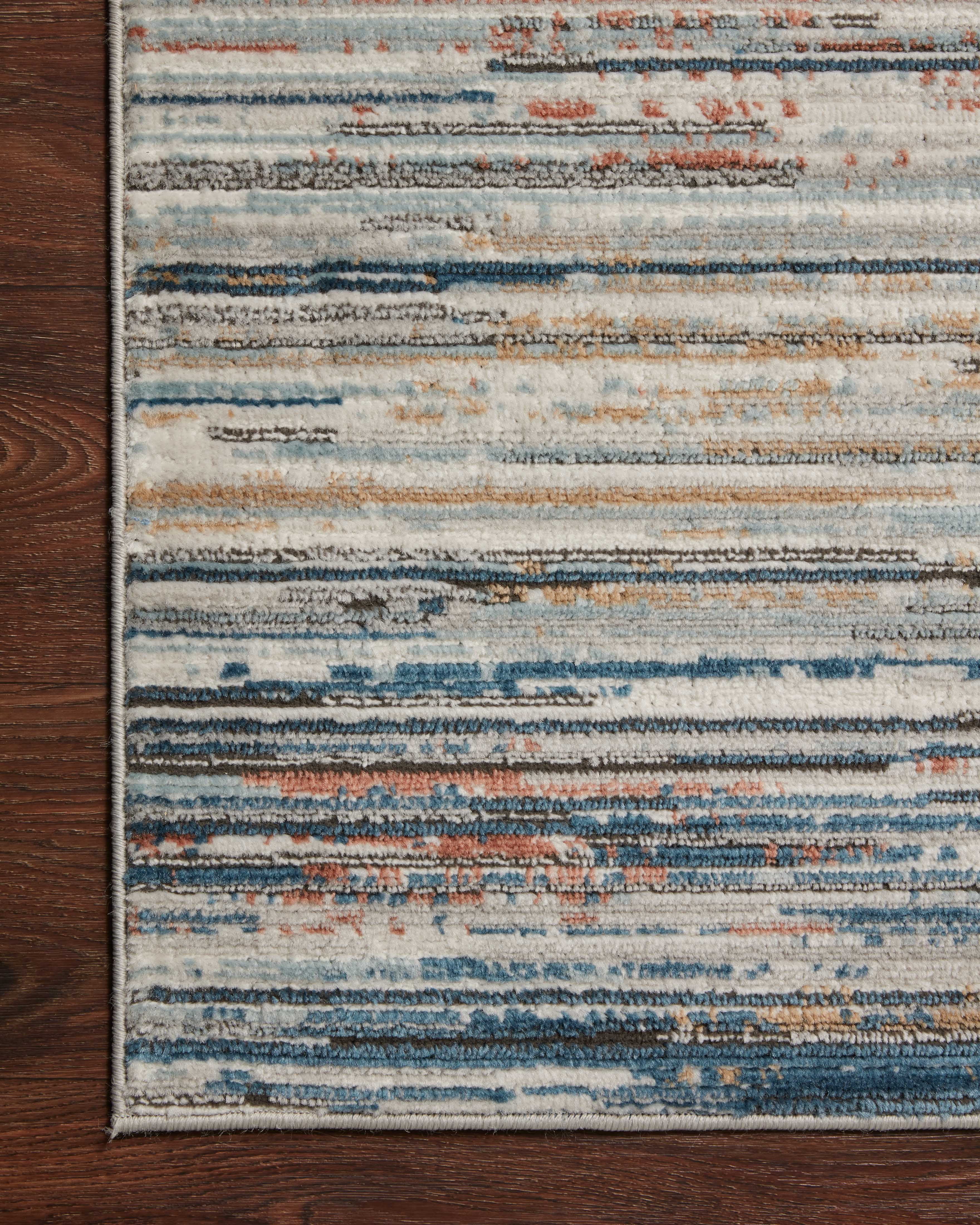 Loloi Bianca Collection BIA-08 Pebble / Multi, Abstract Area Rug 2'-8" x 10'-6"