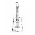 thumbnail image 2 of Harper, Ethan 19x24 White Modern Wood Framed Museum Art Print Titled - Guitar Sketch, 2 of 4