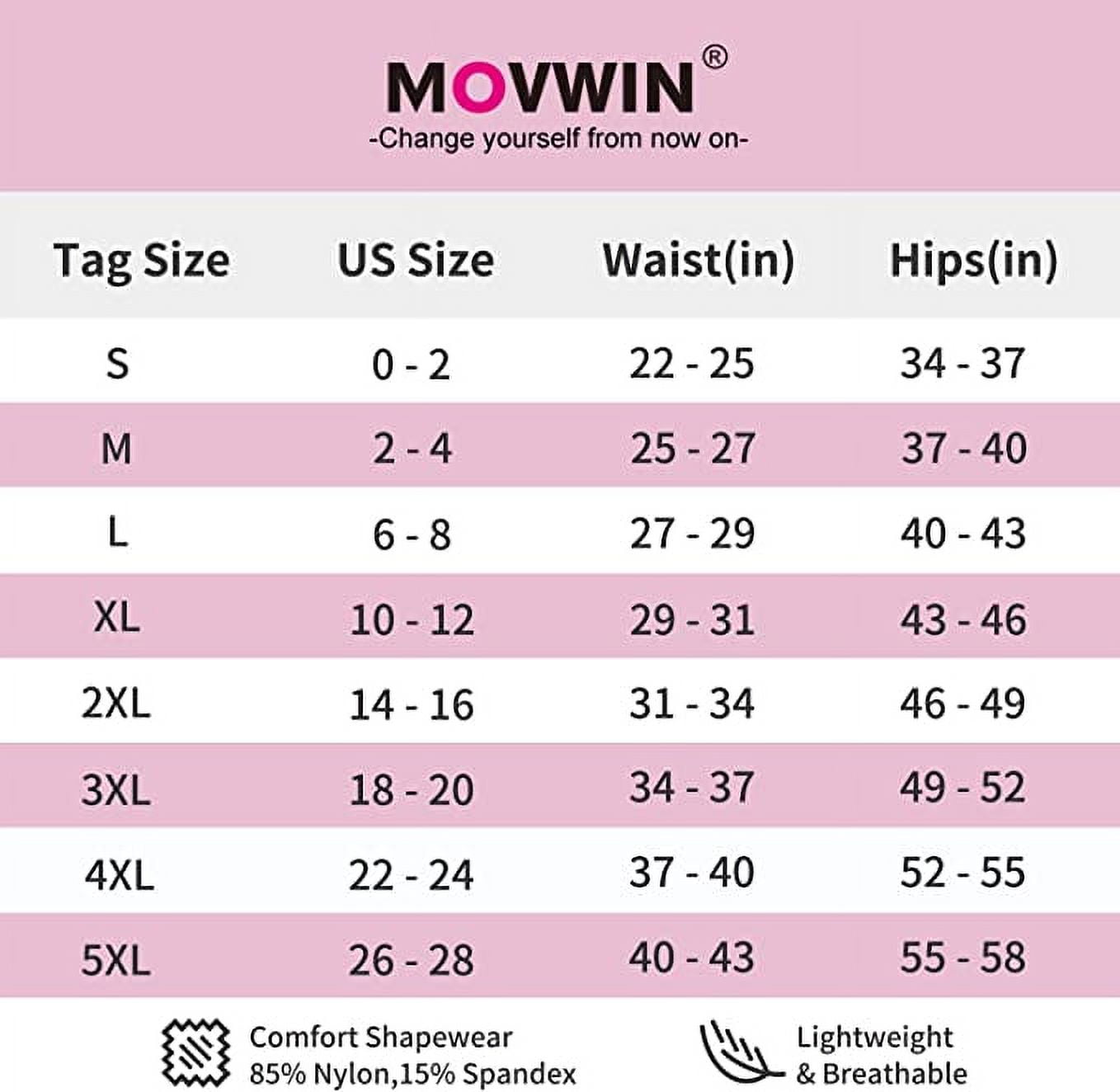 MOVWIN Womens Shapewear Tummy Control High Waist Body Shaper Shorts Thigh  Slimmer Panties 