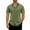 Green, variant on Posijego Men's Casual Button down Shirts V Neck Collared Short Sleeve Beach Shirt Business Work Shirt for Men