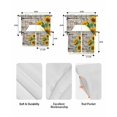 thumbnail image 5 of Sunflower Swag Kitchen Curtains Sets for Windows 24 Inch Length, Yellow Flowers Summer Botanical Wooden Short Window Curtain Panels Swags Valances and Tiers 3 Piece Set for Cafe/Dining Room, 5 of 5
