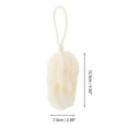 thumbnail image 2 of Unique Bargains 1 Pc Twisted Dough Shaped Bath Shower Loofah Sponge Body Puffs for Bathroom Beige, 2 of 6