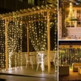 thumbnail image 4 of 300 LED Window Curtain String Light Wedding Party Home Garden Bedroom Outdoor Indoor Wall Decorations, Warm White, 4 of 6