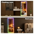 thumbnail image 5 of Hasipu 79"x35" Full Length Mirror with Lights - LED RGB Bluetooth Floor Mirror with Stand, Wall Mount & Free Standing 7 Colors for Bedroom, Living Room, Cloakroom, 5 of 7