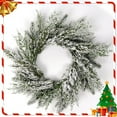thumbnail image 3 of NOGIS 20 Pcs Artificial Pine Needles Branches Christmas Greenery Stems Picks Flowers Flowers Christmas Artificial Fake Greenery Floral Arrangements for Garland Wreath Outdoors Decoration (Snow), 3 of 7