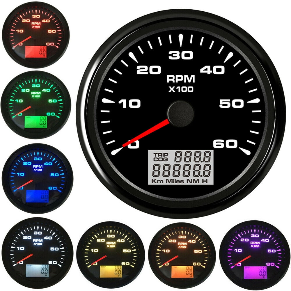 Geloo 85Mm 932V Speedometer Tachometer Gauge 6000Rpm Car Marine Yacht