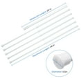 "6 Pcs White, Expandable & Sturdy Spring Tension Curtain Rod