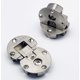 thumbnail image 3 of Paquete de 2 bisagras plegables ocultas ajustables de 90 grados para muebles bisagras semicirculares bisagras de mesa de madera bisagras redondas plateadas Kuyhfg Sin marca, 3 of 5