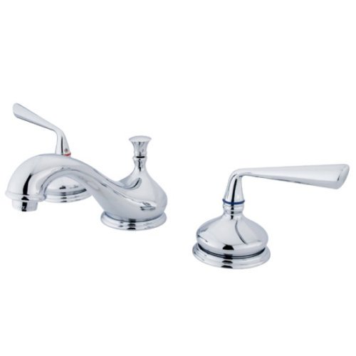 Kingston Brass Silver Sage Two Handle 8" to 16" Widespread Lavatory Faucet with Brass Pop-up
