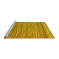 thumbnail image 2 of Ahgly Company Machine Washable Indoor Square Abstract Yellow Modern Area Rugs, 3' Square, 2 of 4