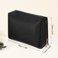 thumbnail image 4 of Unique Bargains Small Portable Travel Cosmetic Bag for Women Zipper PU Leather Makeup Bag Suitable for Lipstick Black, 4 of 7