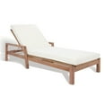 thumbnail image 6 of SAFAVIEH Couture Donnamaria Eucalyptus Wood Outdoor Chaise Lounge, Natural/White, 6 of 16