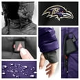 thumbnail image 4 of Men's ActionHeat Purple Baltimore Ravens 5V Battery Heated Full-Zip Hoodie Puffer Jacket, 4 of 6