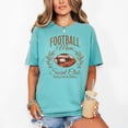 thumbnail image 4 of Football Mom Social Club Shirt for Women Faux Glitter Cheering from the Sidelines Oversized Tee Seafoam Shirt Adult Small, 4 of 4