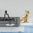 thumbnail image 2 of Estatua de gato con pensamiento abstracto creativo, figura decorativa, escultura animal única, adorno artesanal para entrada, dormitorio, chimenea, re, 2 of 8