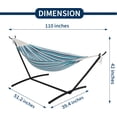thumbnail image 2 of IdealHouse Hamac Double en Coton avec Support en Acier Robuste et Résistant à la Rouille, Capacité de 450 Lb Hamac Traditionnel Tissé Portable avec Sac de Transport pour Cour Arrière, Jardin et Camping, 2 of 6