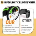 thumbnail image 2 of 55.5" Heavy Duty Pet Bike Trailer with All-Terrain Wheels & Universal Hitch,Trailer with Foldable,Suitable for Large Medium Pets,Green, 2 of 8