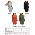 thumbnail image 2 of Vestido, Vestido de mujer de manga larga con cintura elástica vestido casual de otoño Tomshoo Verde/Extragrande, 2 of 7
