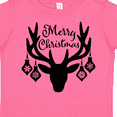 thumbnail image 4 of Inktastic Merry Christmas Reindeer Antlers with Ornaments Boys or Girls Toddler T-Shirt, 4 of 5