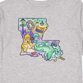 thumbnail image 4 of Inktastic Mardi Gras Louisiana Map Celebration Boys or Girls Long Sleeve Toddler T-Shirt, 4 of 5