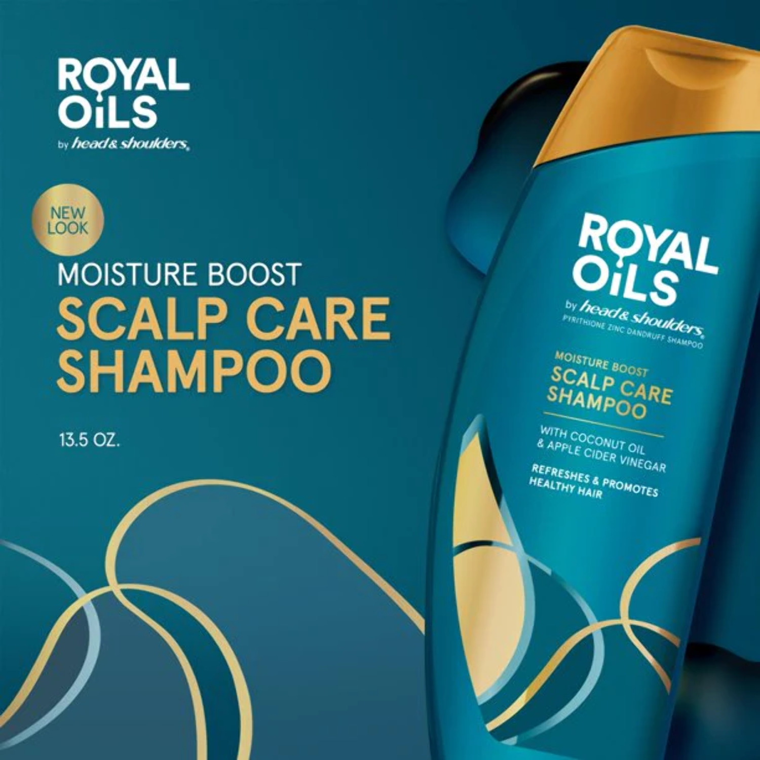 Head & Shoulders Royal Oils Moisturizing Scalp Care Daily Shampoo with Coconut Oil, 13.5 fl oz - image 5 of 9