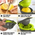 thumbnail image 3 of Zulay Metal 2-In-1 Lemon Squeezer Manual - Sturdy, Max Extraction Hand Juicer Lemon Squeezer Gets Every Last Drop - Easy to Clean Manual Citrus Juicer - Easy-to-Use Lemon Juicer Squeezer - Gray/Lime, 3 of 8