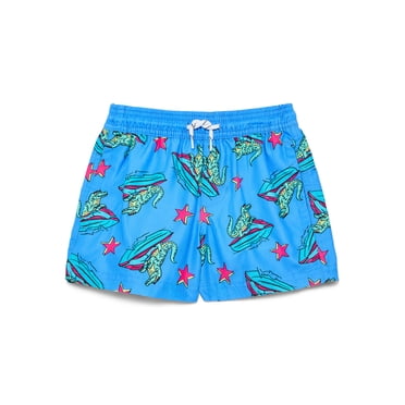 Wonder Nation Little and Big Boys Quick Dry Swim Trunks with UPF50 , Sizes 4-18 & Husky
