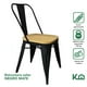 thumbnail image 2 of Set De 2 Sillas Tolix Con Asiento De Madera Para Comedor Interior Exterior negro, 2 of 8