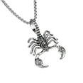 thumbnail image 2 of ievspot 1 Pcs Men's Large Heavy Stainless Steel Pendant Necklace Silver Black Scorpion Necklace Gothic Pendant Necklace, 2 of 8