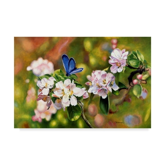 Trademark Fine Art 'Blue On Pink' Canvas Art by Bill Makinson