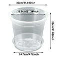 thumbnail image 3 of 5PC Orchid Pot, Clear Orchid Pots with Holes, Orchid Pots for Repotting, Breathable Slotted Orchid Planters for Indoor Outdoor Plants, Orchid Supplies,With tray(30cm), 3 of 8