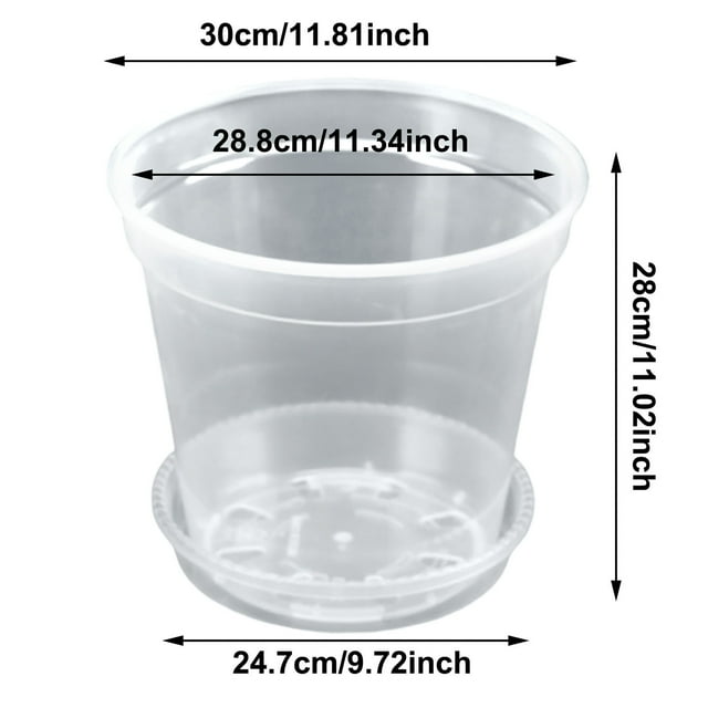 JJKBVCLO Transparent Nursery Flowerpot 5 Packs Transparent Flowerpot With Bottom Support Hole Starting Container