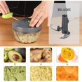 thumbnail image 3 of Cambom Manual Food Chopper Vegetable Cutter, Hand String Vegetable Chopper Onions Cutter for Vegetable Fruits Nuts BPA Free Food Safe Material, 550ml Gray, 3 of 6