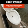 thumbnail image 6 of Lippert Flow Max RV Toilet with Elongated Ceramic Bowl 18" Standard Profile Full Size Soft Close Lid Porcelain White, 6 of 8
