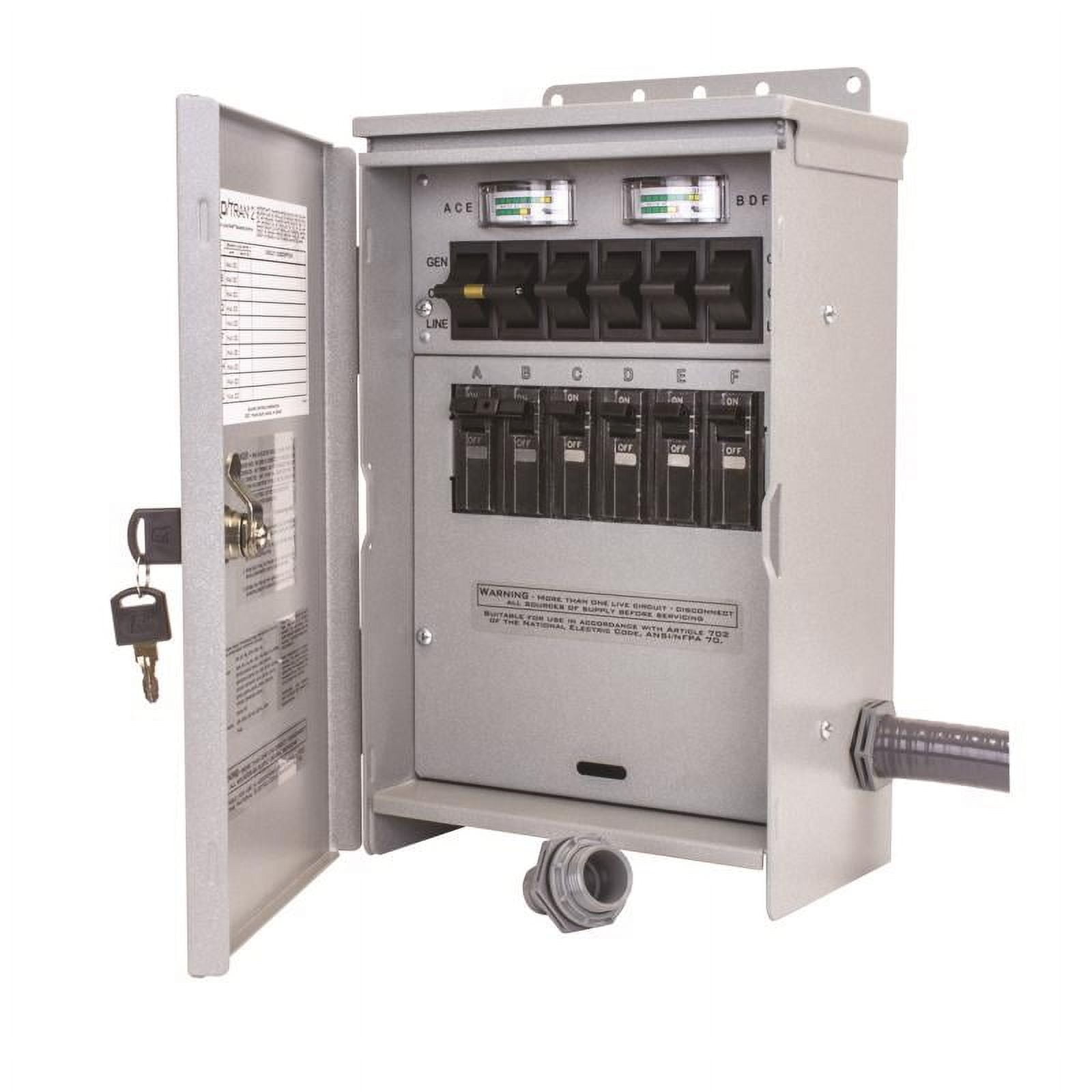 Reliance R306A 120 240-Volt 30-Amp 6-Circuit Pro Tran Outdoor Transfer Switch