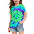 thumbnail image 2 of Ashirexll T-Shirts pour Filles à Manches Courtes Imprimés Col Rond Demi-Manches Haut pour Enfants Décontracté Polyvalent, 2 of 5