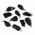 thumbnail image 5 of Colgantes de turmalina negra irregulares naturales, colgante de dijes crudos de forma libre, colgante de piedra curativa de yoga para fabricación de joyas hechas a mano, 5 of 5