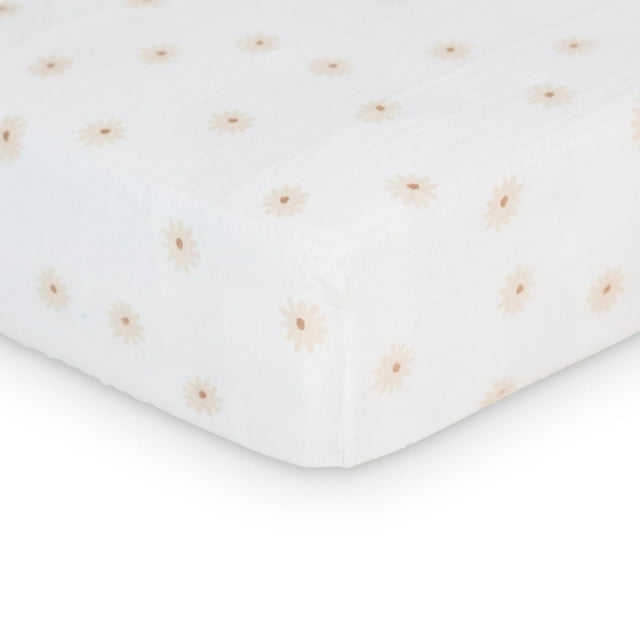 Lulujo - Baby, Infant - Boho Collection - Cotton Muslin Crib Sheet - Breathable, Lightweight