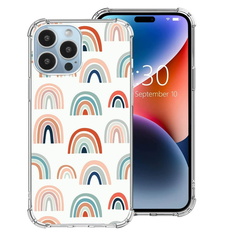 Boho Rainbow Case for iPhone 12 Pro,Aesthetic Art Design Pattern